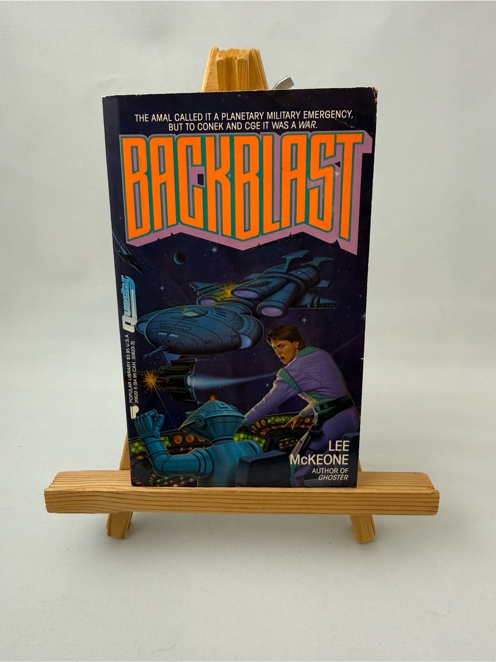 Backblast by Lee McKeone Vintage 1989 Sci-Fi Paperback James Warhola Art